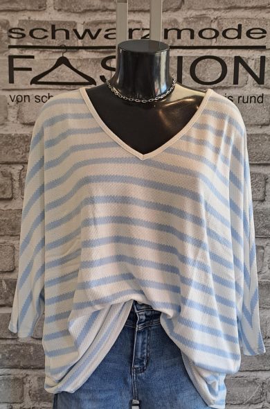 Shirt mit Steifen Hellblau-
