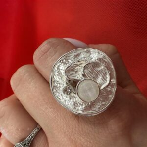 Stretch Ring Silber mit Stein