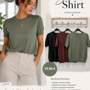 Leichter Pullover kurzarm